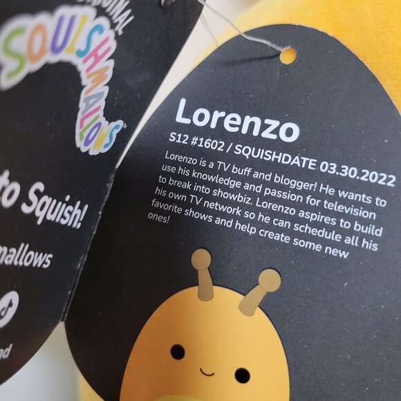 NWT Squishmallows Lorenzo The Banana Slug 12" - Select Series - Picture 2 of 3